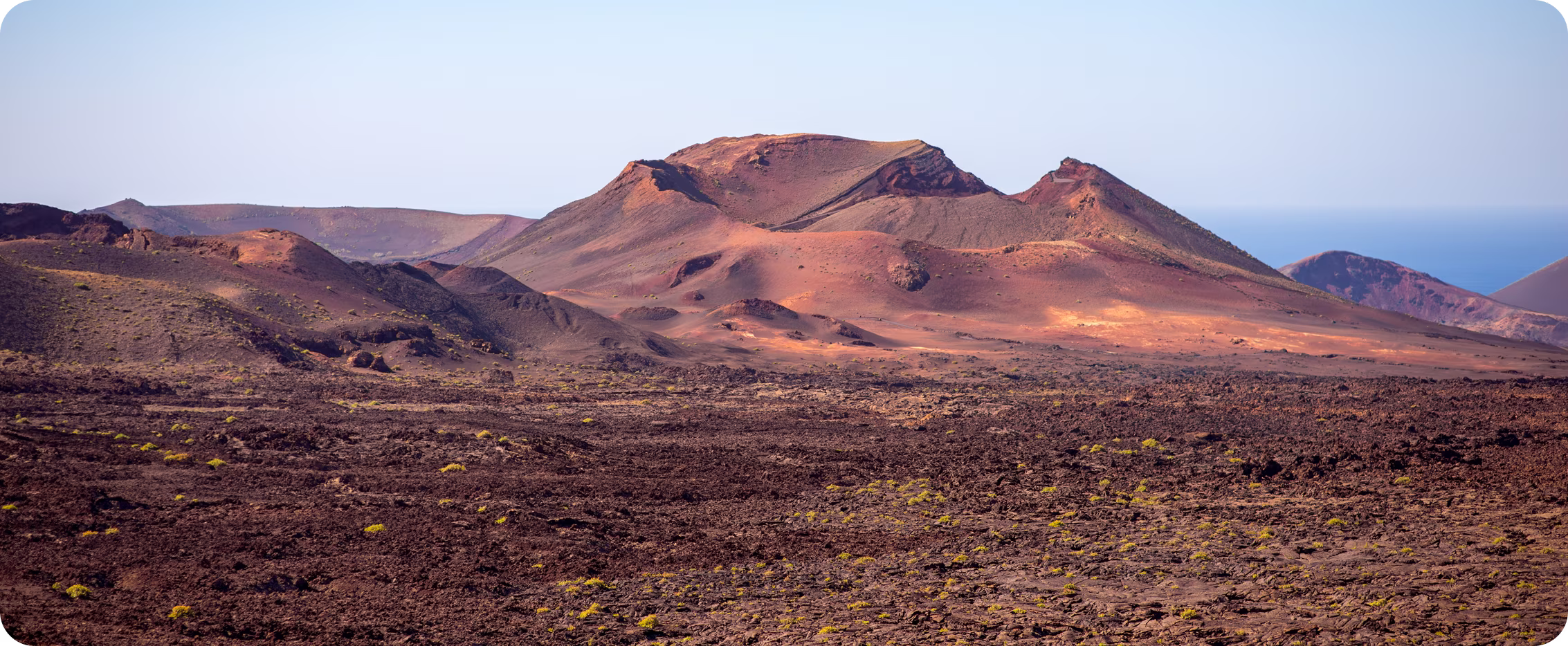 Paisaje volcánico de Timanfaya en Lanzarote